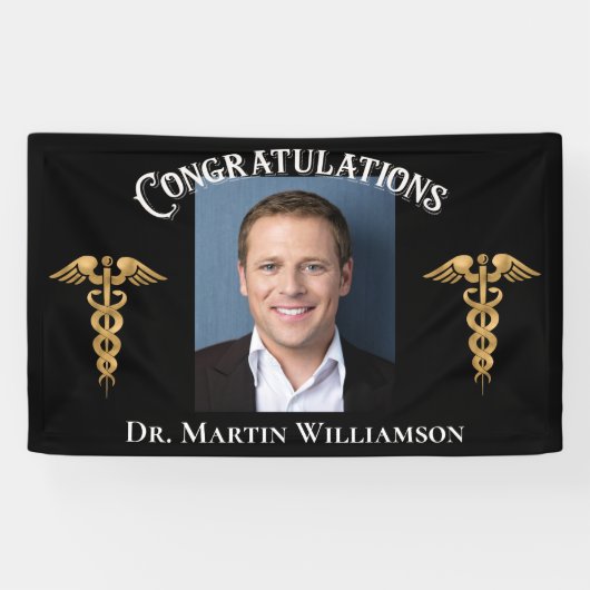 医学校医ナース歯医者の卒業 横断幕 (横)