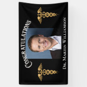 医学校医ナース歯医者の卒業 横断幕 (縦)