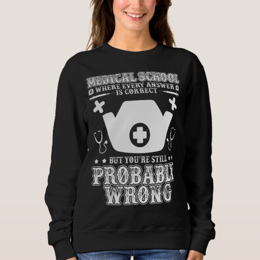 医学校医学生Med教育卒業生 スウェットシャツ (正面)