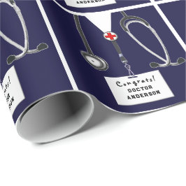 医学校卒業ラッピング紙 ラッピングペーパー