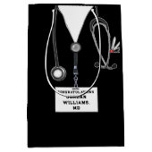 医学校卒業中抱き枕 ミディアムペーパーバッグ (正面)