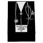 医学校卒業中抱き枕 ミディアムペーパーバッグ (裏面)