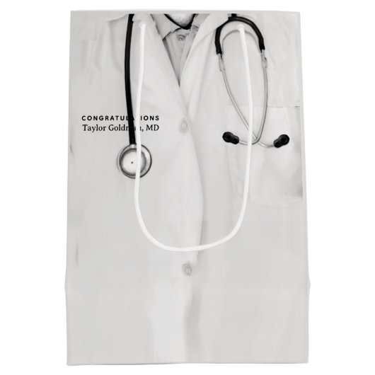 医学校卒業中抱き枕 ミディアムペーパーバッグ (裏面)