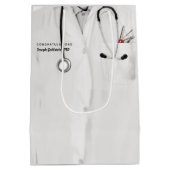 医学校卒業中抱き枕 ミディアムペーパーバッグ (裏面)