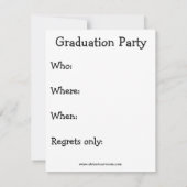 医学校卒業党招待状 招待状 (裏面)