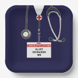 医学校卒業党紙プレート ペーパープレート