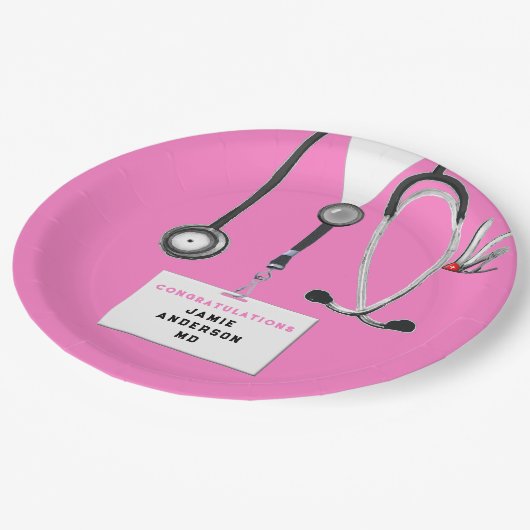 医学校卒業党紙プレート ペーパープレート (アングル)