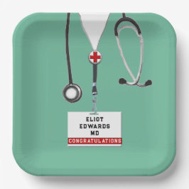 医学校卒業党紙プレート ペーパープレート