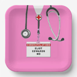 医学校卒業党紙プレート ペーパープレート