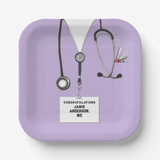 医学校卒業党紙プレート ペーパープレート (正面)