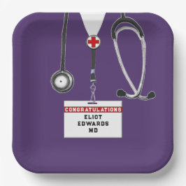 医学校卒業党紙プレート ペーパープレート