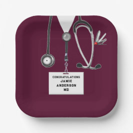 医学校卒業党紙プレート ペーパープレート