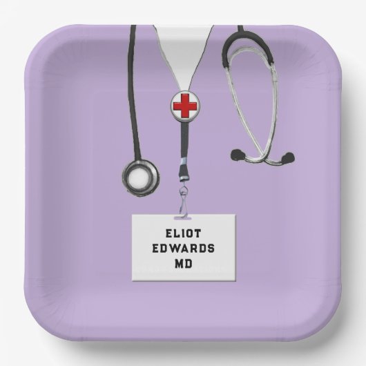 医学校卒業党紙プレート ペーパープレート (正面)