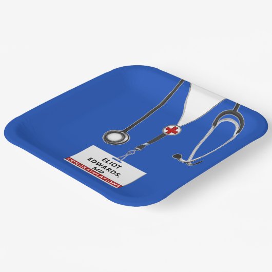 医学校卒業党紙プレート ペーパープレート (傾斜あり)