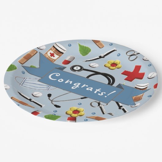 医学校卒業党 ペーパープレート (アングル)