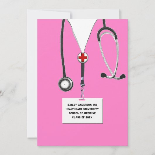 医学校卒業党 招待状 (正面)