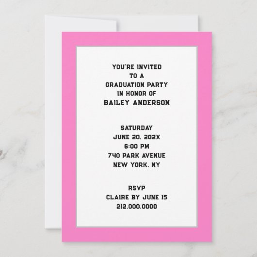 医学校卒業党 招待状 (裏面)