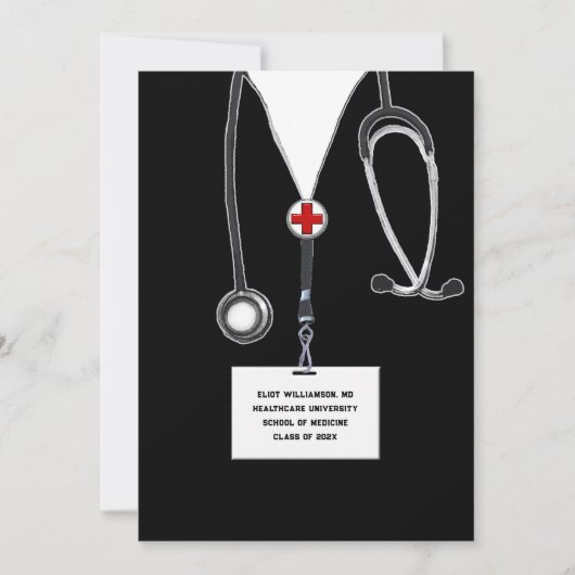 医学校卒業党 招待状 (正面)