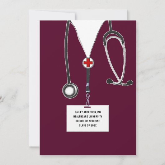 医学校卒業党 招待状 (正面)