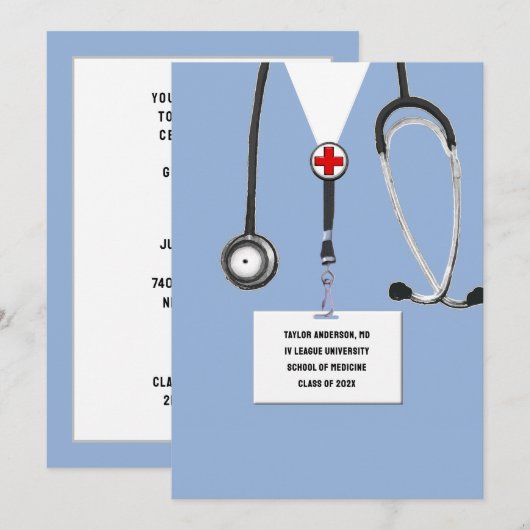 医学校卒業党 招待状 (正面/裏面)