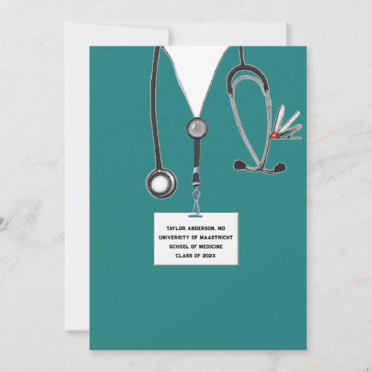 医学校卒業党 招待状 (正面)