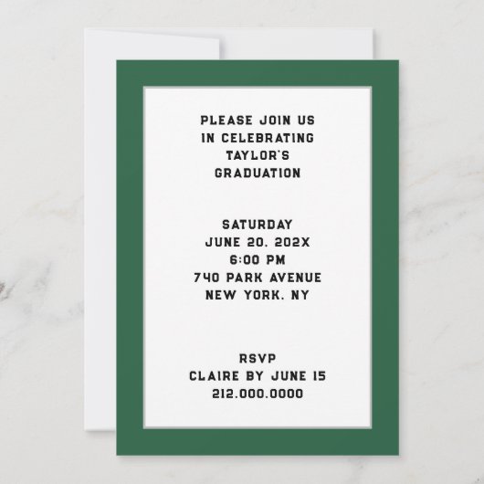 医学校卒業党 招待状 (裏面)