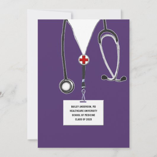 医学校卒業党 招待状 (正面)