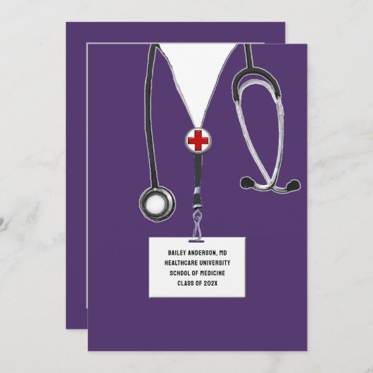 医学校卒業党 招待状 (正面/裏面)