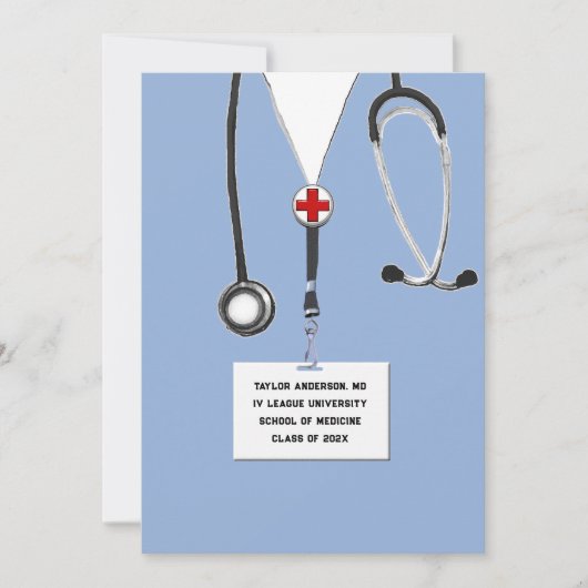 医学校卒業党 招待状 (正面)