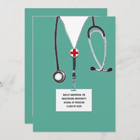 医学校卒業党 招待状 (正面/裏面)