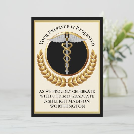 医学校卒業招待状 招待状 (スタンド正面)