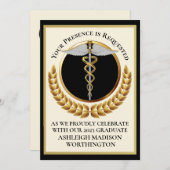 医学校卒業招待状 招待状 (正面/裏面)