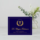 医学校卒業発表はがき 箔シーズンポストカード (立ち正面)