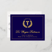 医学校卒業発表はがき 箔シーズンポストカード (正面/裏面)