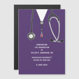 医学校卒業発表 マグネット招待状