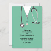 医学校卒業発表 マグネット招待状 (正面)