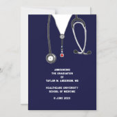 医学校卒業発表 マグネット招待状 (正面)