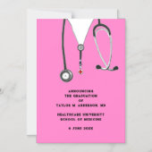 医学校卒業発表 マグネット招待状 (正面)