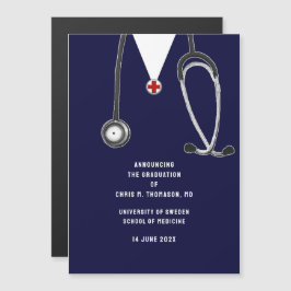 医学校卒業発表 マグネット招待状