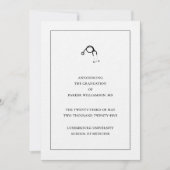 医学校卒業発表 招待状 (正面)