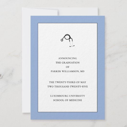 医学校卒業発表 招待状 (正面)