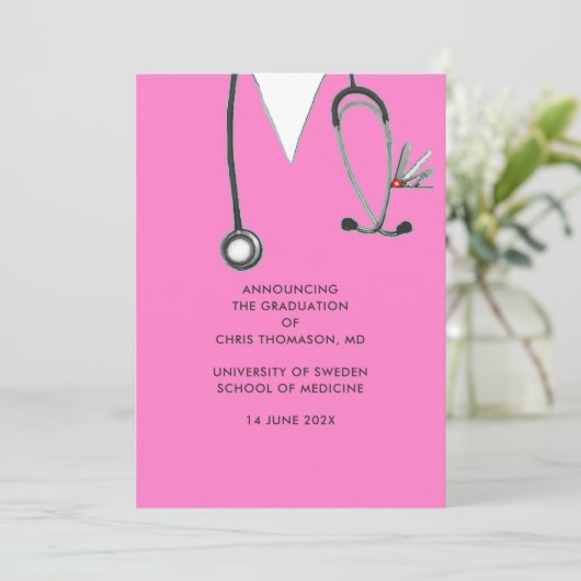 医学校卒業発表 案内状 (スタンド正面)