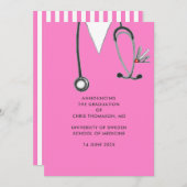 医学校卒業発表 案内状 (正面/裏面)