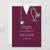 医学校卒業発表 案内状 (正面)