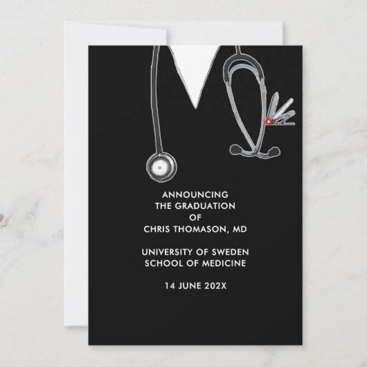 医学校卒業発表 案内状 (正面)