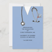 医学校卒業発表 案内状 (正面)