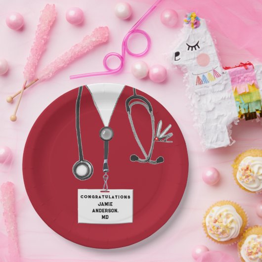 医学校卒業紙プレート ペーパープレート (パーティー)
