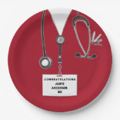 医学校卒業紙プレート ペーパープレート (正面)