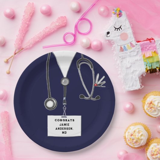 医学校卒業紙プレート ペーパープレート (パーティー)