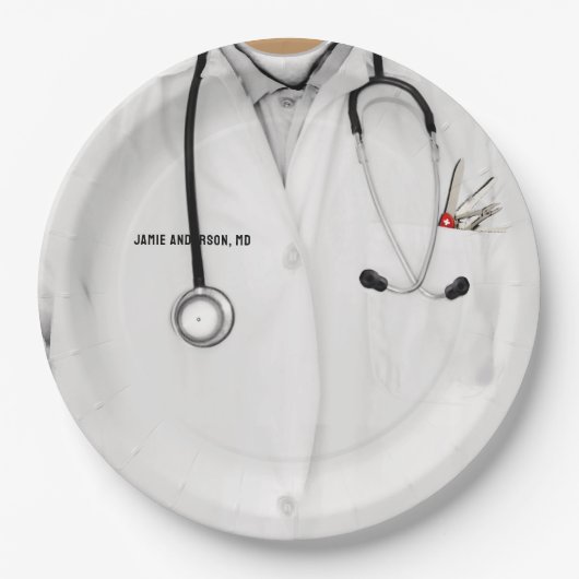 医学校卒業紙プレート ペーパープレート (正面)